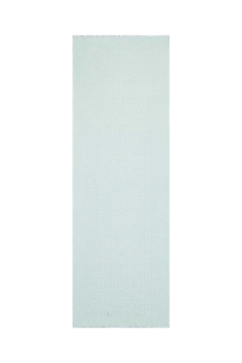 Iman Kare Mavi İpek Şal 70x200
