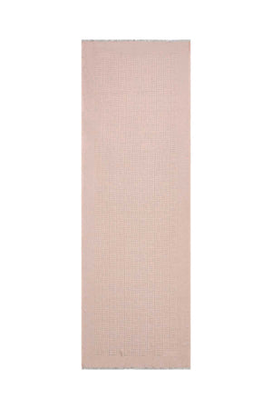 Iman Kare Pembe İpek Şal 70x210