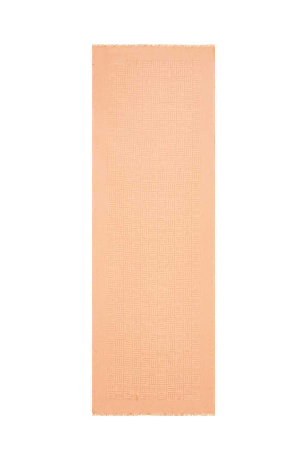 Iman Kare Somon İpek Şal 70x210
