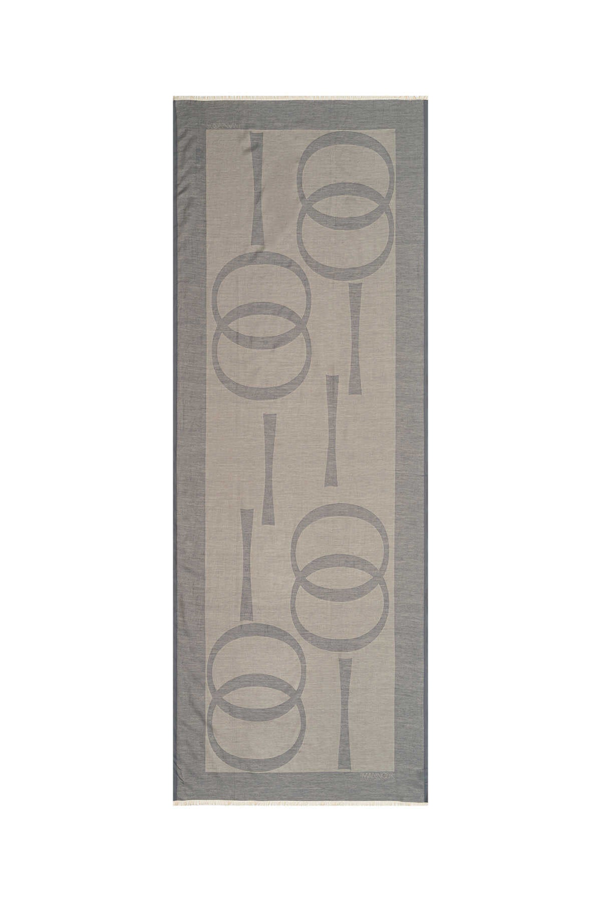Imannoor Gri Pamuk İpek Şal 80x210