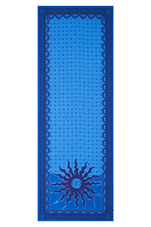 Yıldız Saks Mavi Floş Viskon Şal 70x210