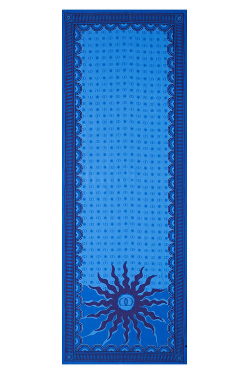 Yıldız Saks Mavi Floş Viskon Şal 70x210