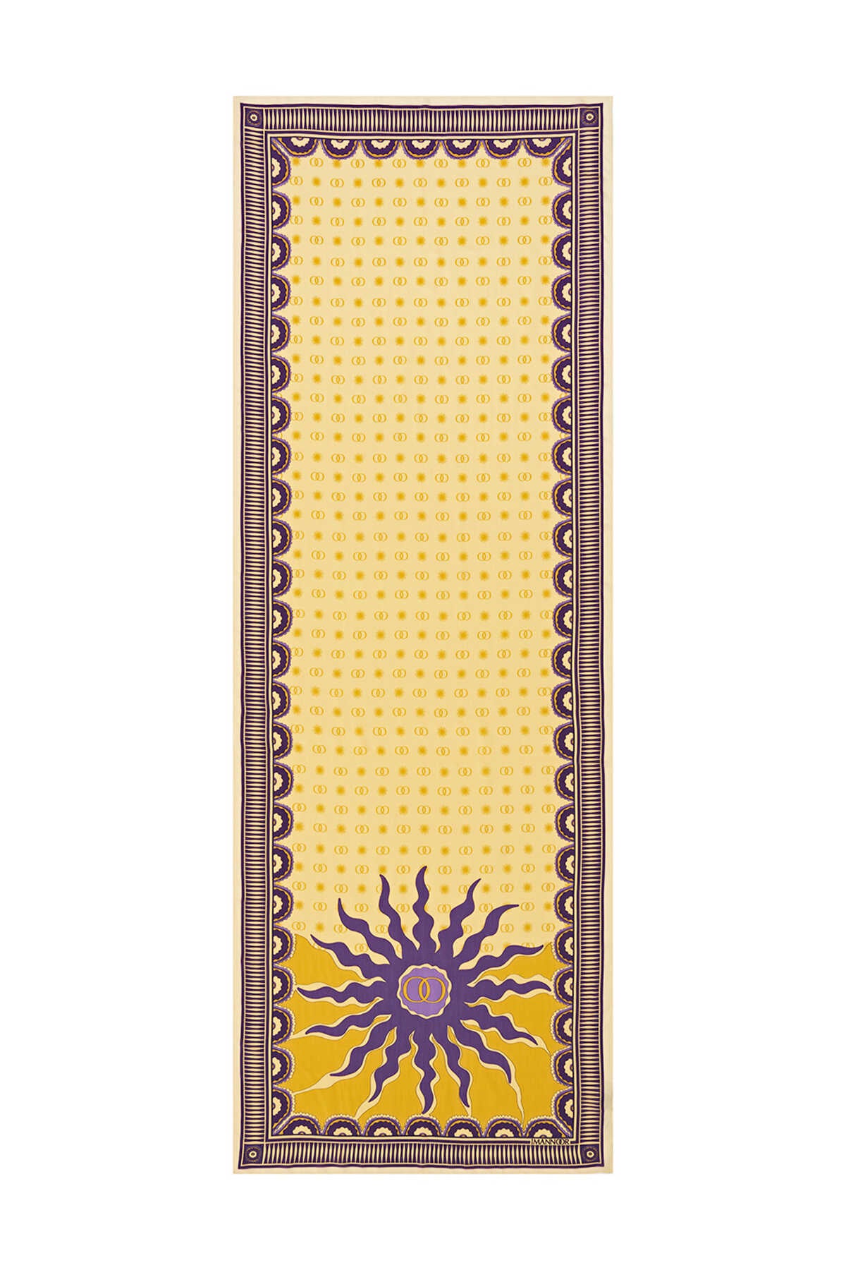 Yıldız Sarı Floş Viskon Şal 70x210