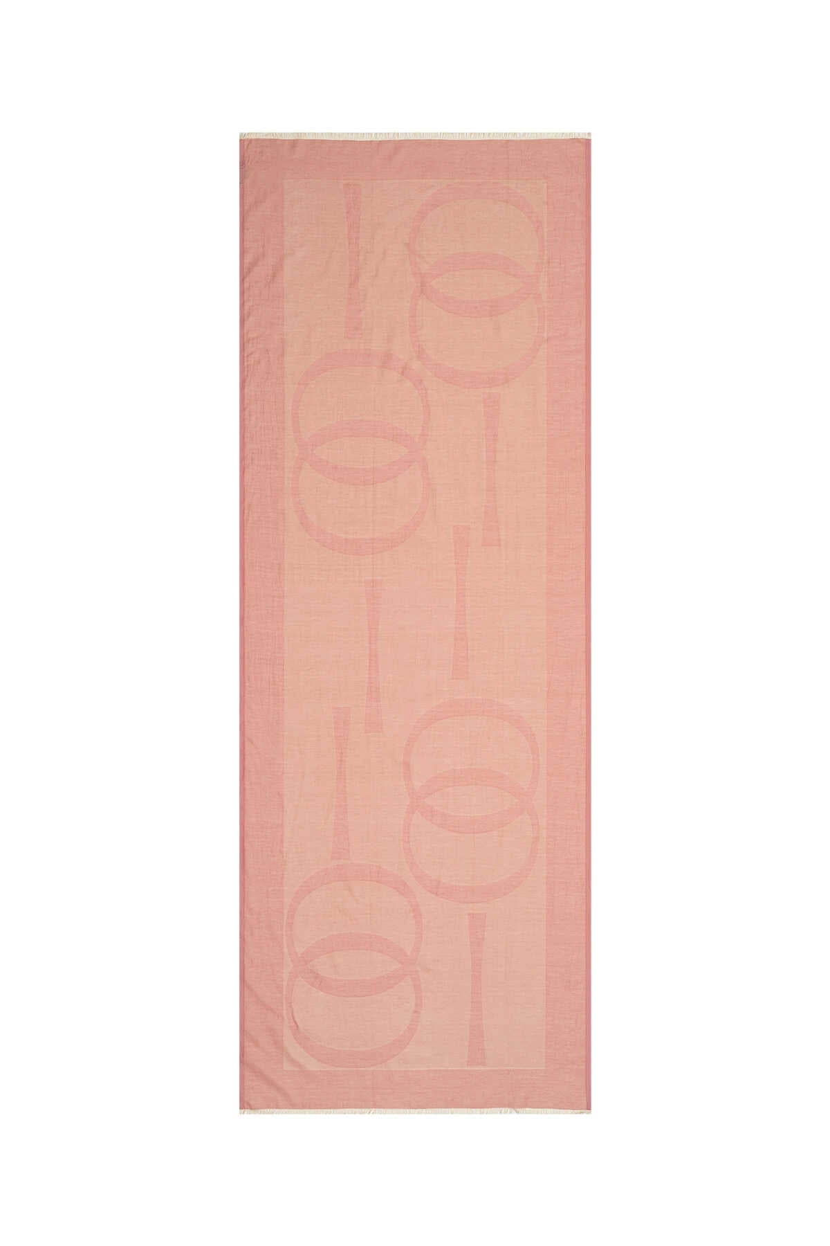 Imannoor Pembe Pamuk İpek Şal 80x210