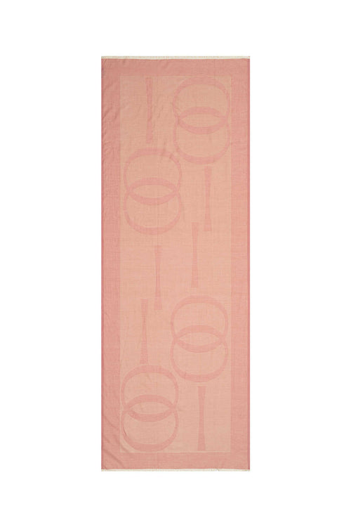 Imannoor Pembe Pamuk İpek Şal 80x210
