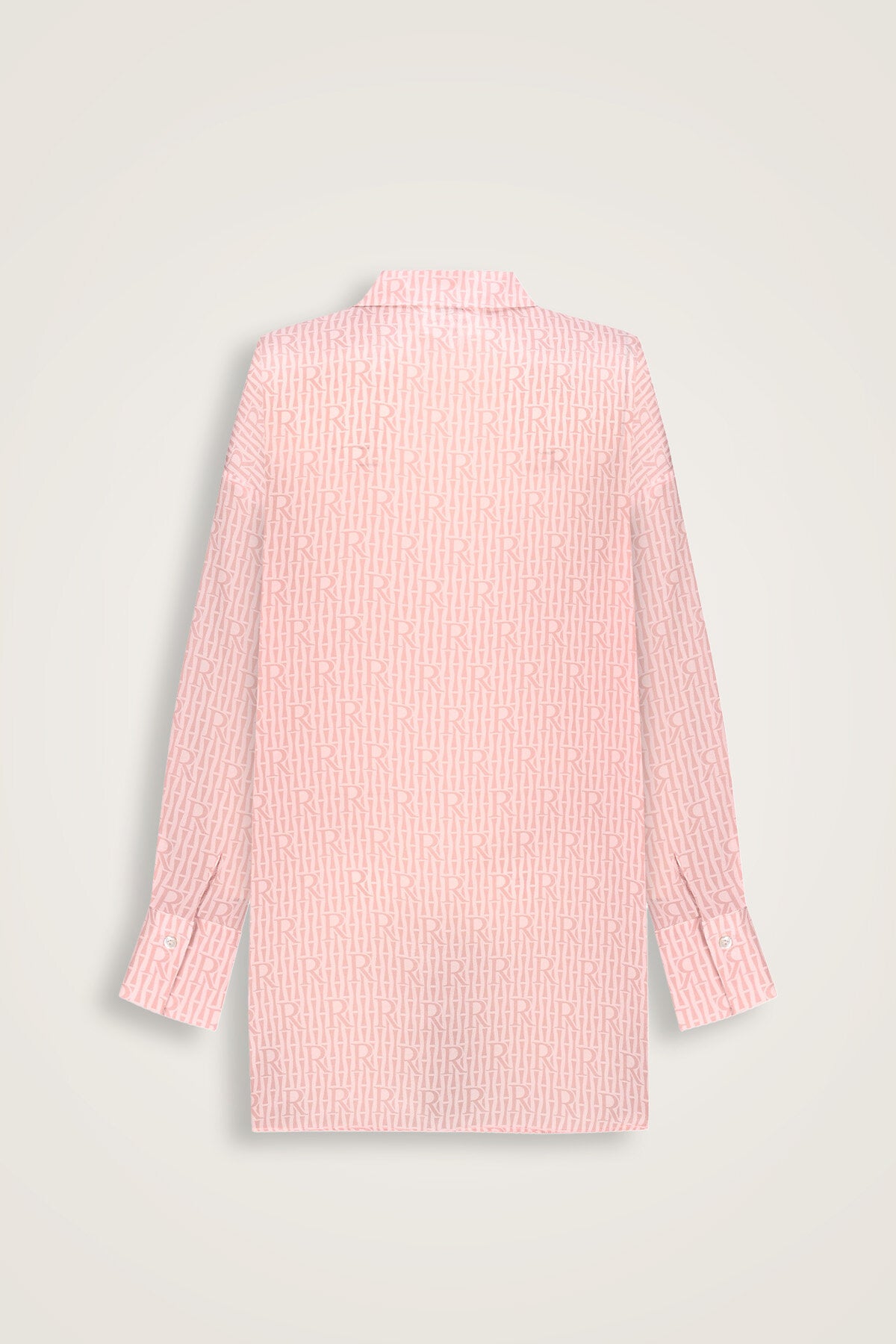 İmannoor x Rawdah Monogram Pembe İpek Gömlek
