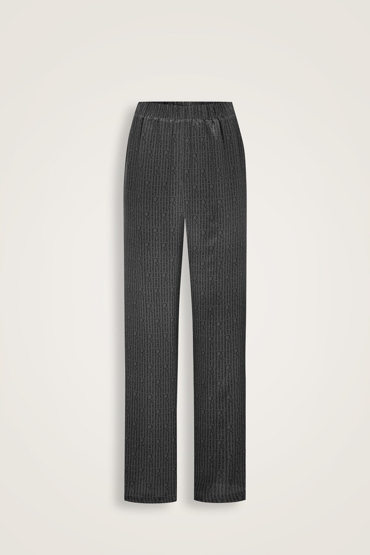 İmannoor x Rawdah Monogram Siyah İpek Pantolon