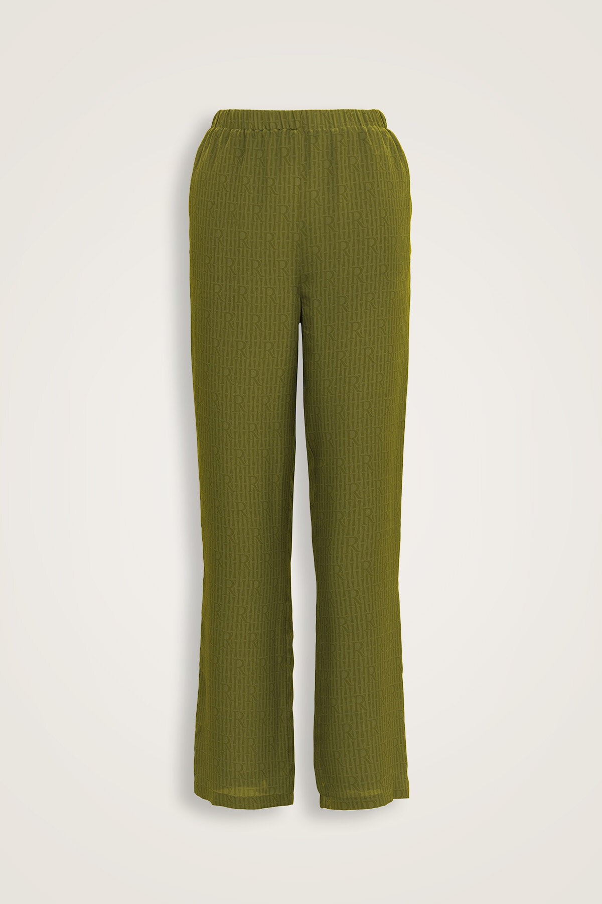 İmannoor x Rawdah Monogram Yeşil İpek Pantolon