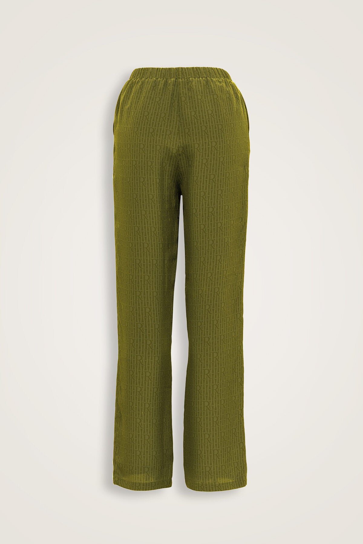 İmannoor x Rawdah Monogram Yeşil İpek Pantolon