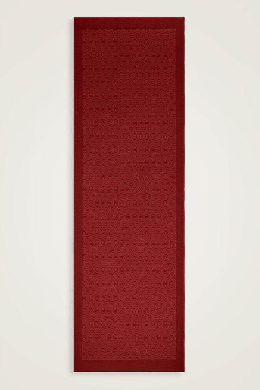 Zincir Desen Bordo Pamuk İpek Şal 70x210