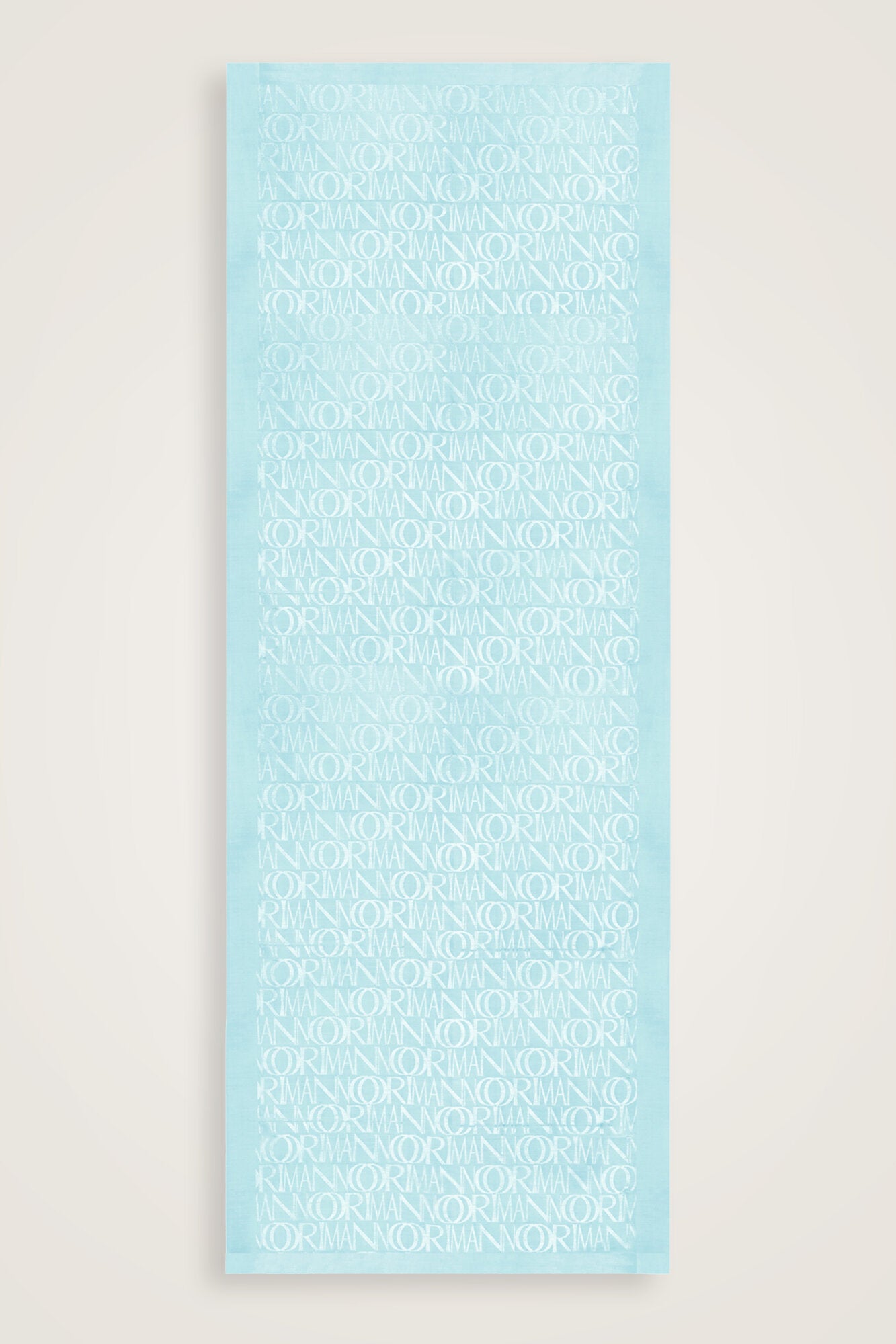 Monogram İmza Açık Turkuaz Shiny Jakar Şal 70x200