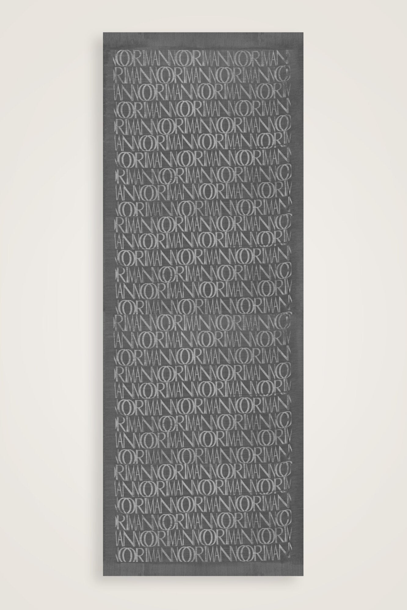 Monogram İmza Gri Shiny Jakar Şal 70x200