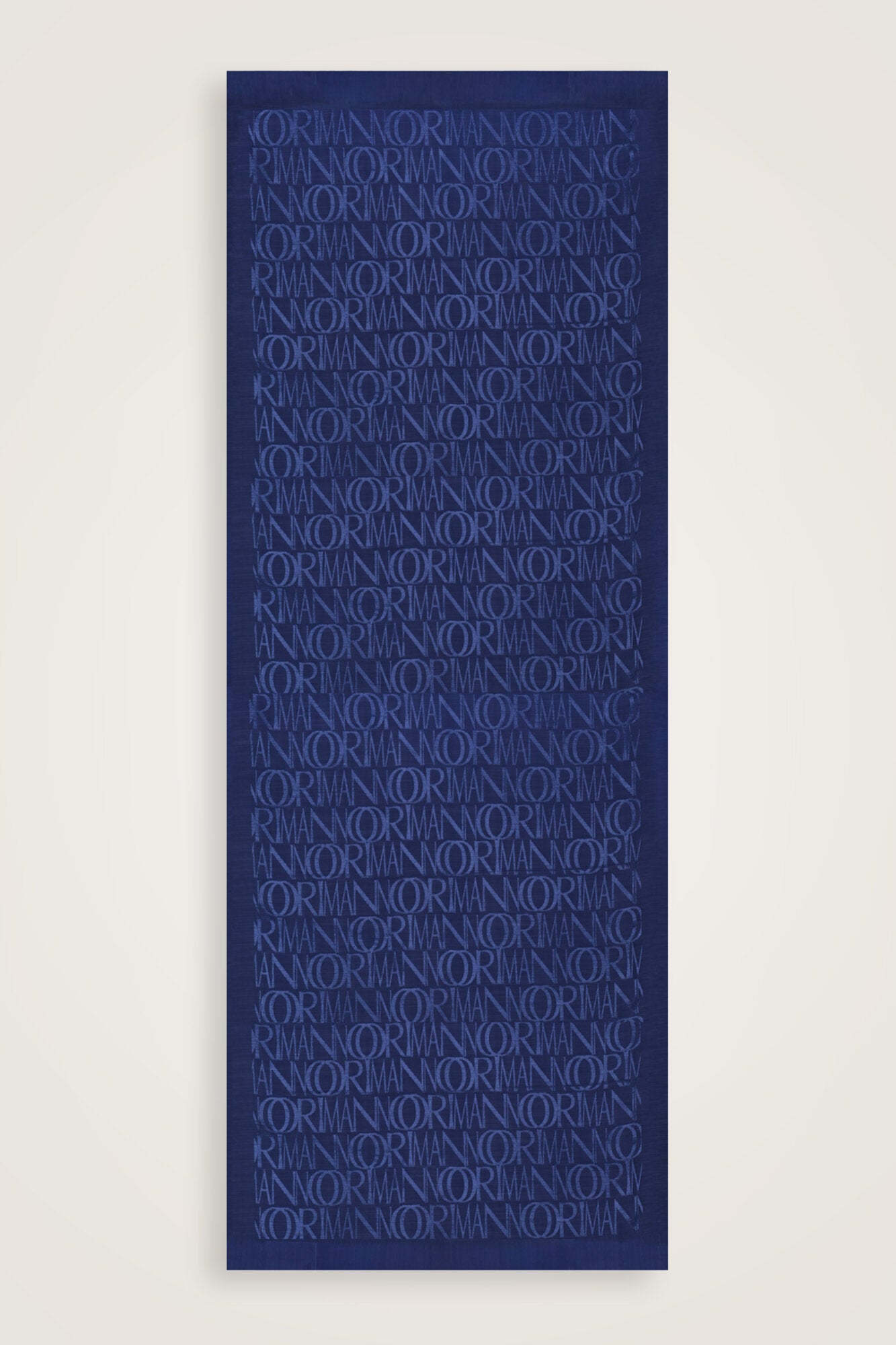 Monogram İmza Lacivert Shiny Jakar Şal 70x200