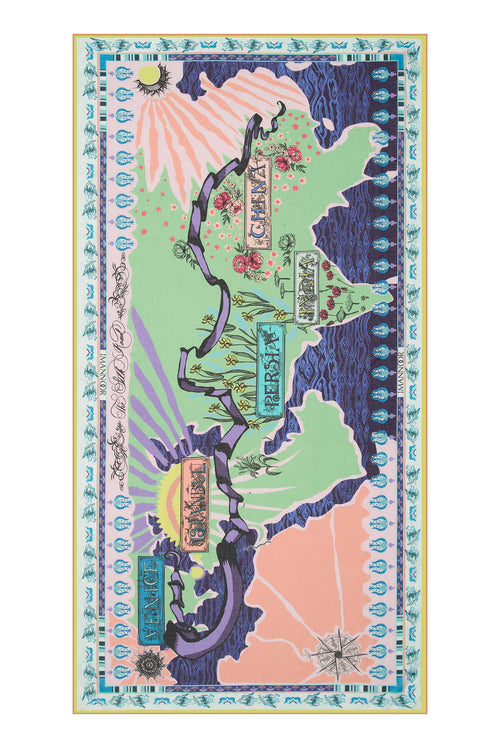 İpek Yolu Pembe Koton Şal 100x200
