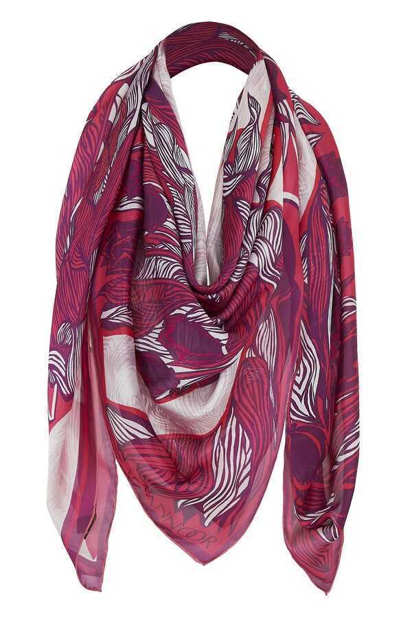 İstanbul Pembe İpek Eşarp 140x140