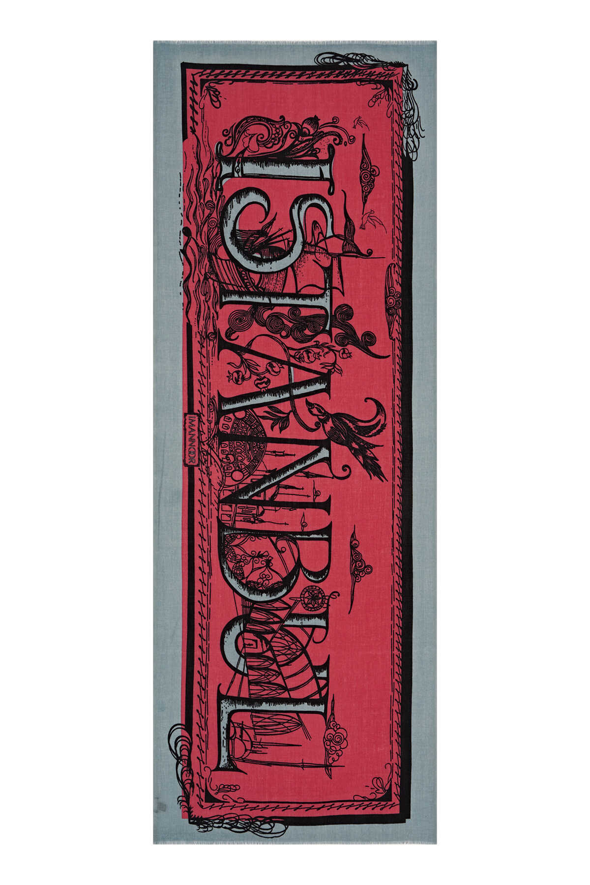 İstanbul Pembe Yün şal 70x210