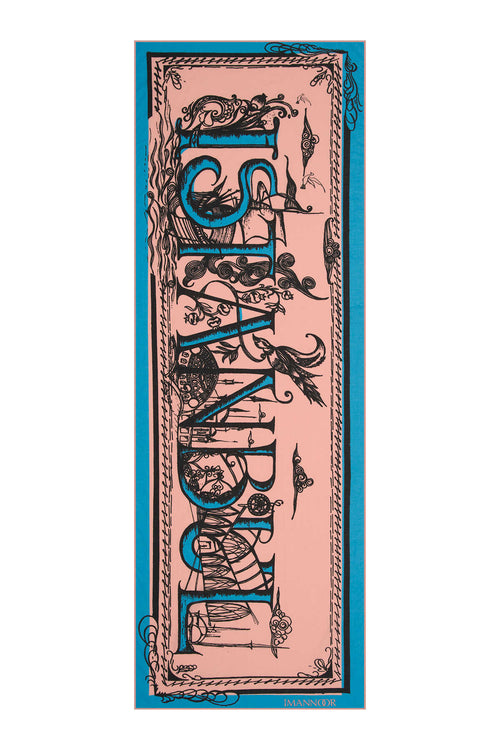 İstanbul Somon Koton Şal 70x210