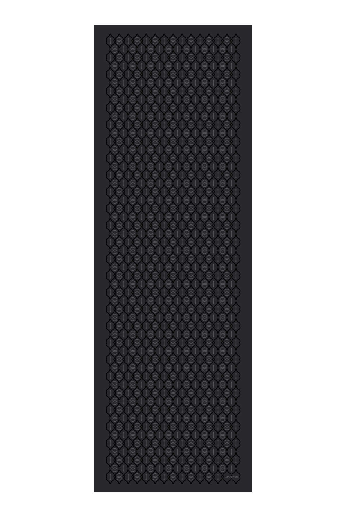 Kafes Antrasit Parlak Floş Viskon Şal 70x210