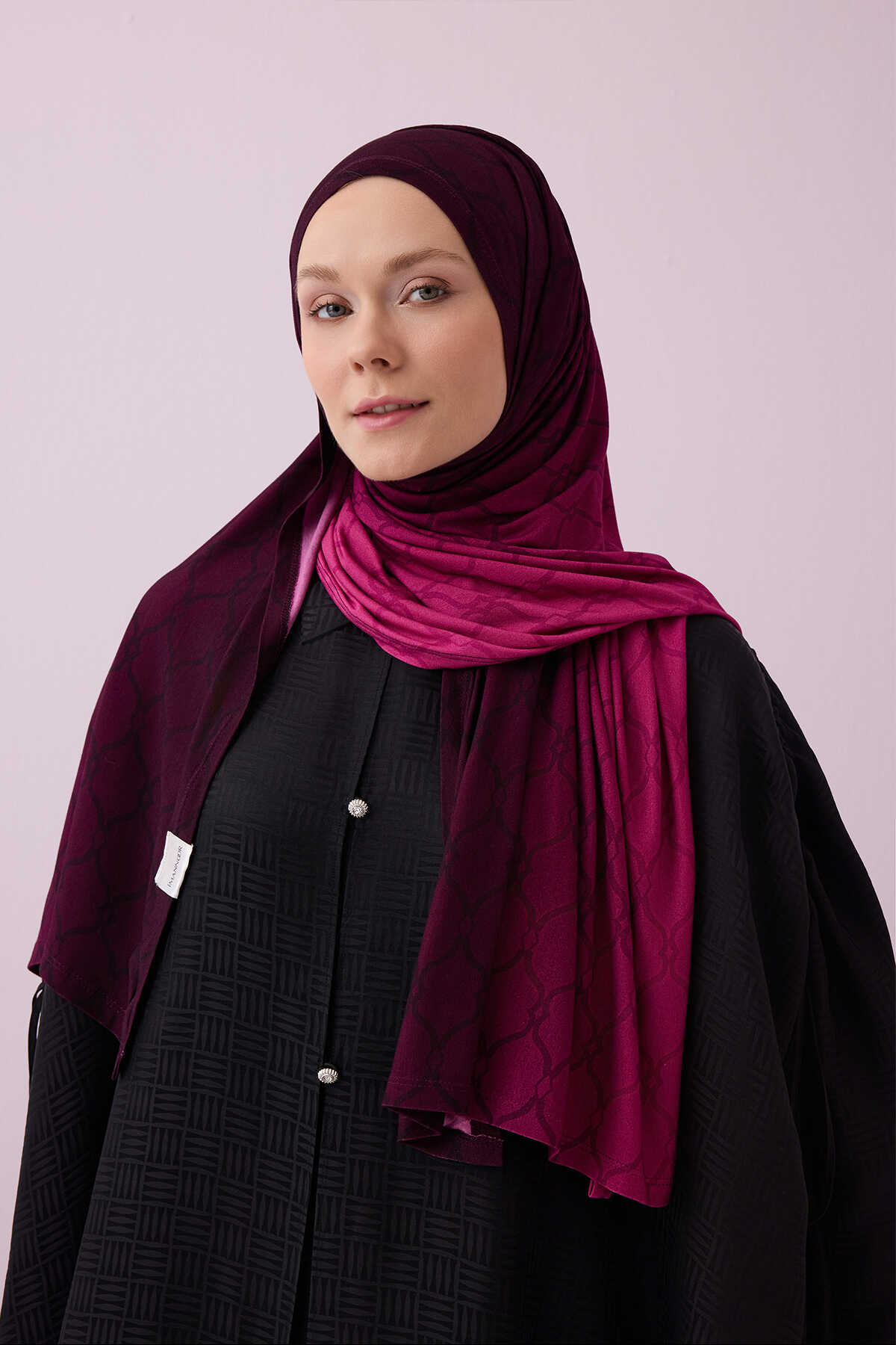 Kafes Bordo Degrade Supreme Şal 70x165