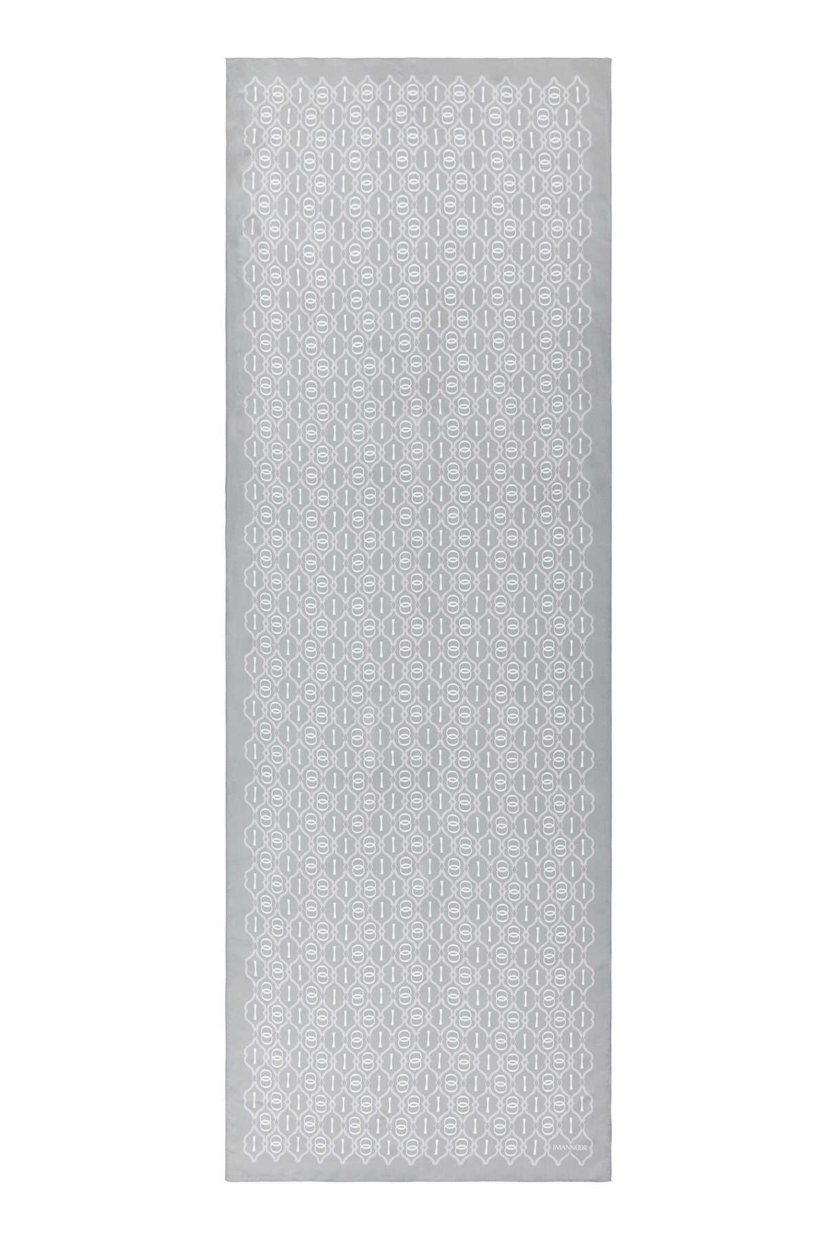 Kafes Gri Floş Viskon Şal 70x210