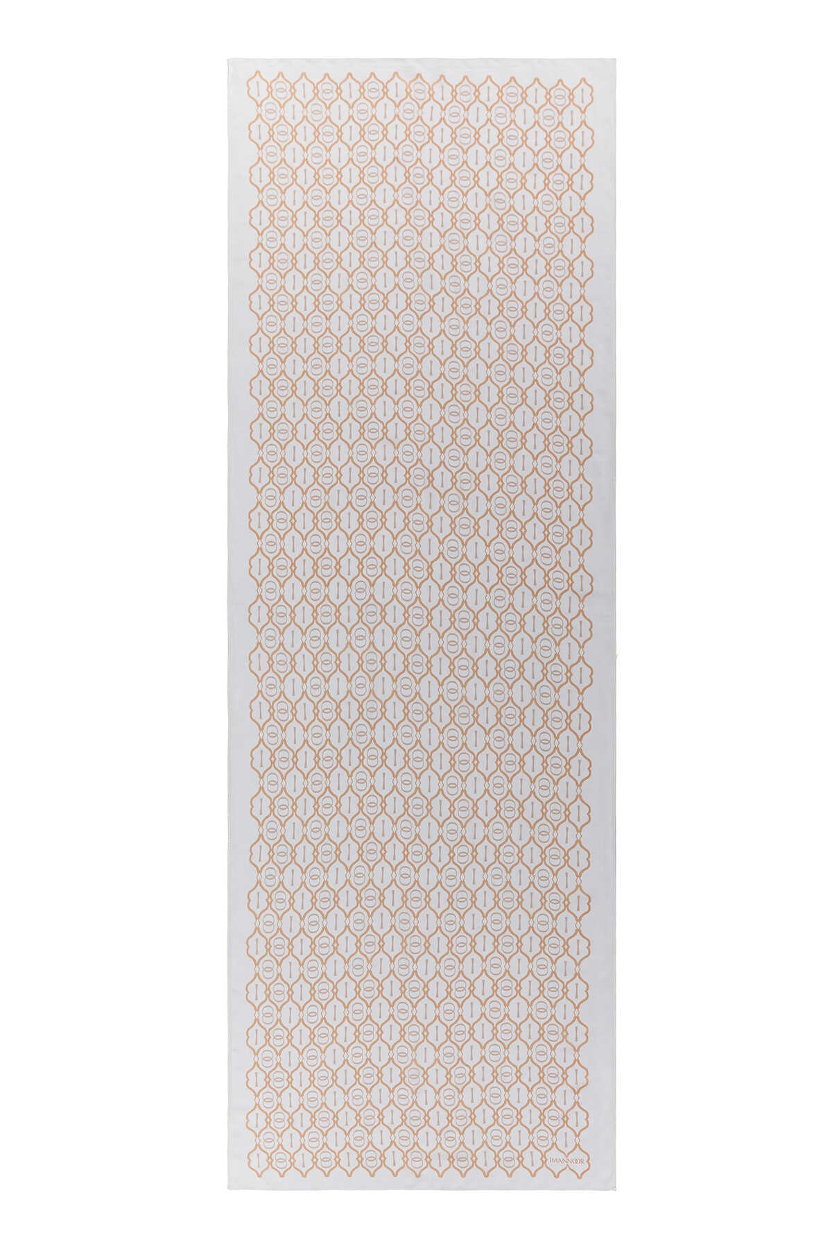 Kafes Krem Floş Viskon Şal 70x210