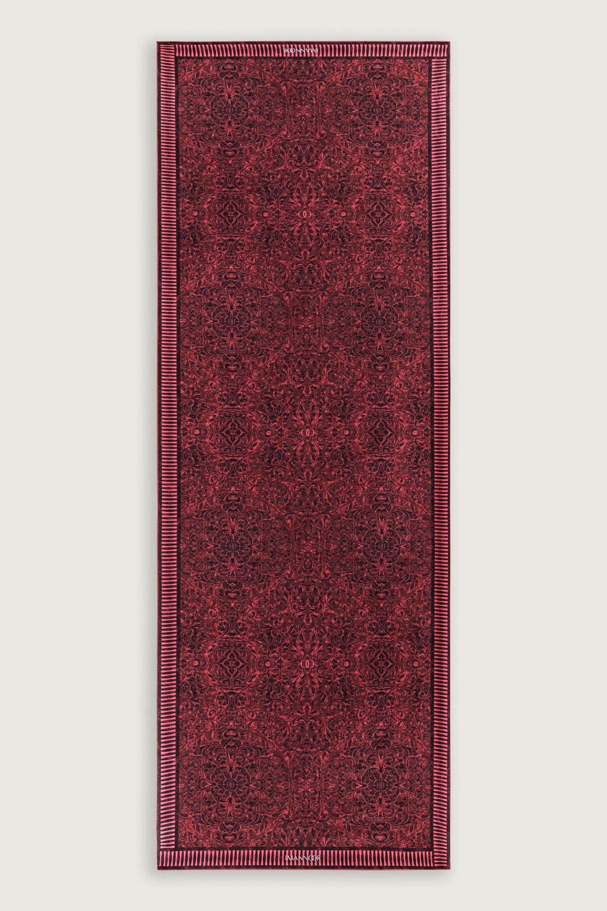 Kapı Desen Bordo Pamuk İpek Şal 70x210