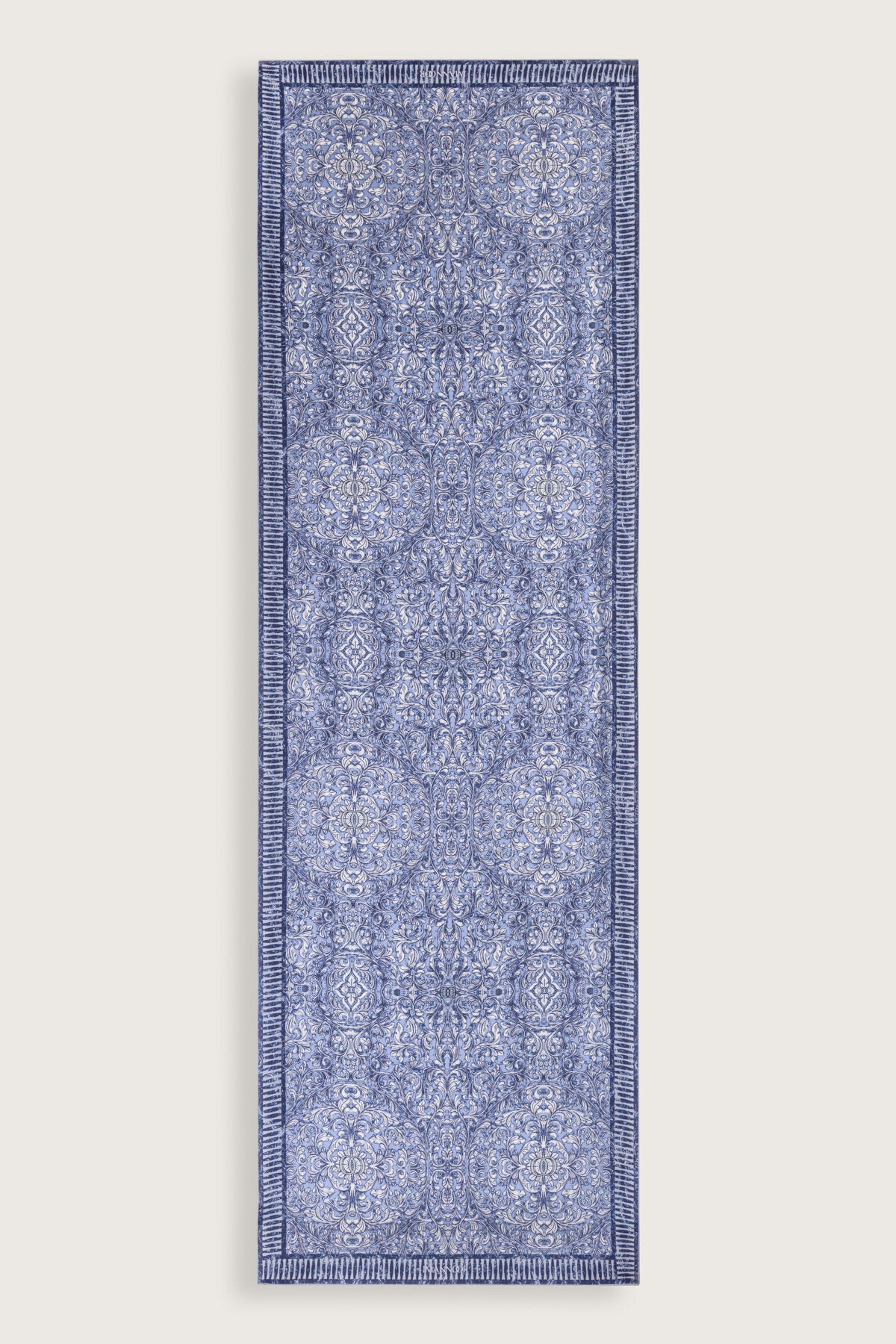 Kapı Desen Mavi Pamuk İpek Şal 70x210