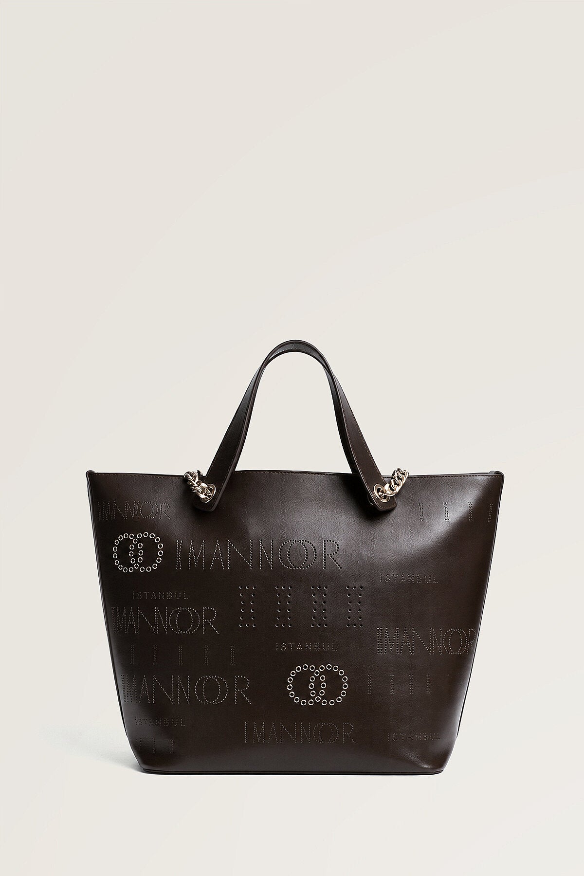Kapsül Monogram Kahverengi Kol Çantası