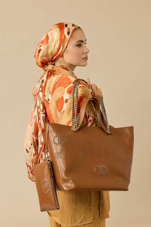 Kapsül Monogram Taba Kol Çantası