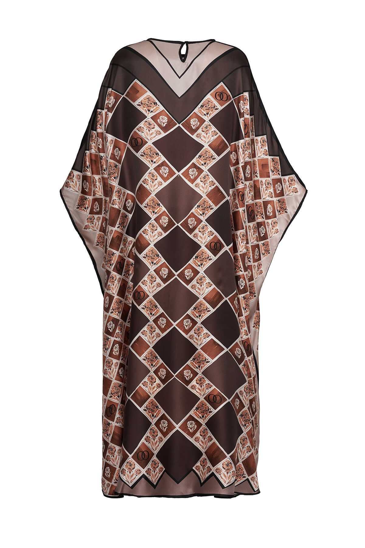 Karanfil Kutusu Kahverengi İpek Kaftan