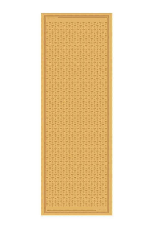 Karanfil Monogram Altın İpek Şal 68x200