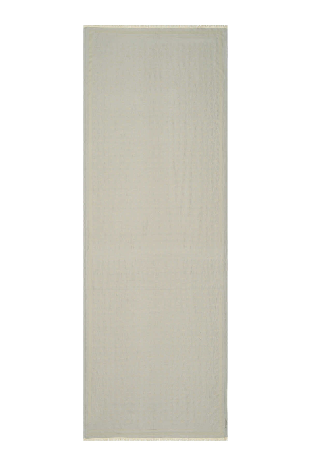 Karanfil Monogram Gri İpek Şal 70x200