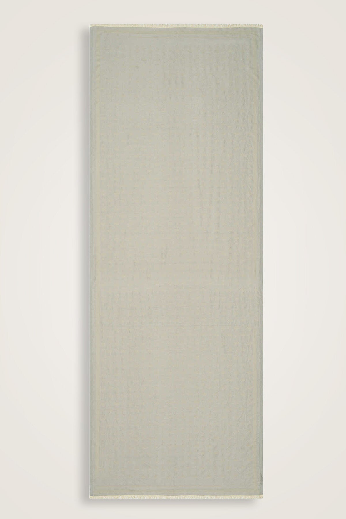 Karanfil Monogram Gri İpek Şal 70x200