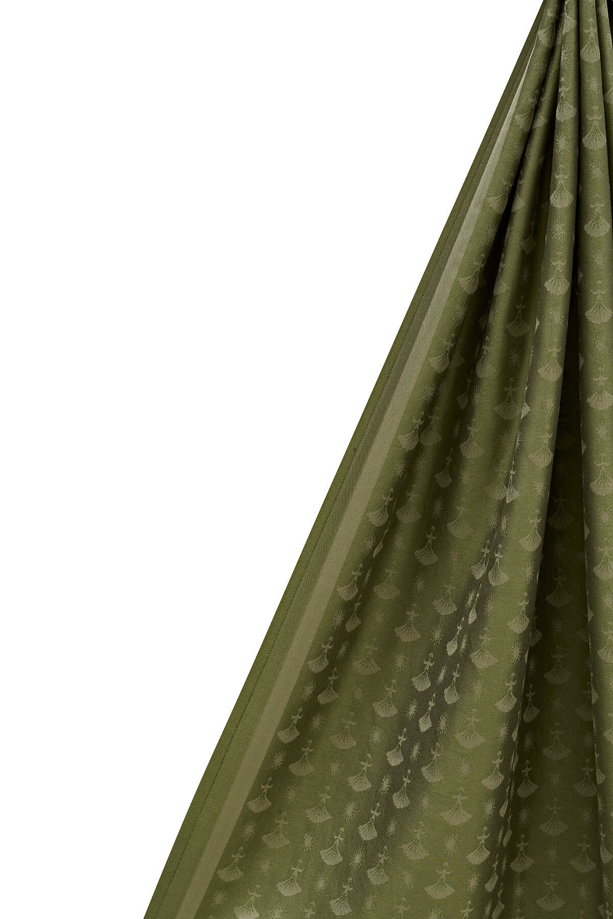 Karanfil Monogram Açık Yeşil İpek Şal 70x200