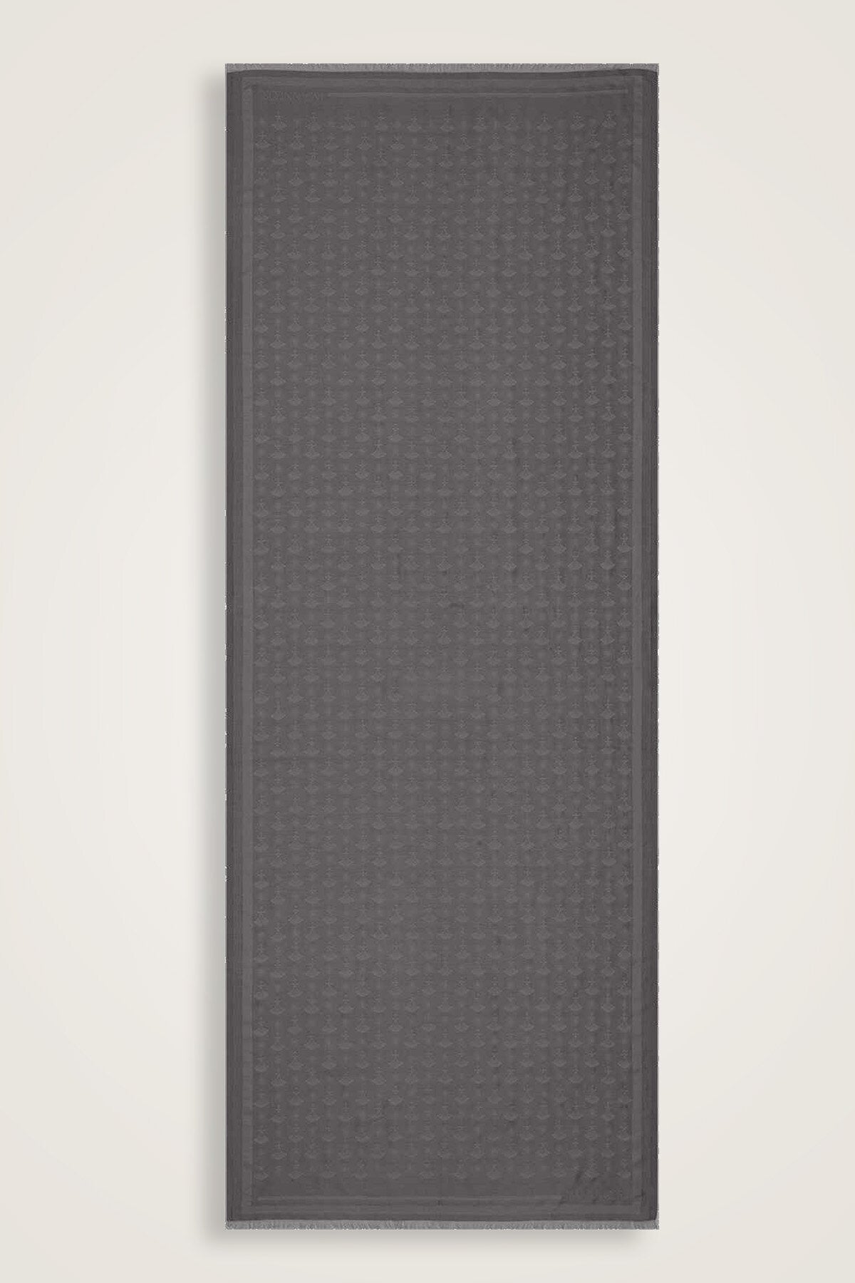 Karanfil Monogram Koyu Gri İpek Şal 70x200