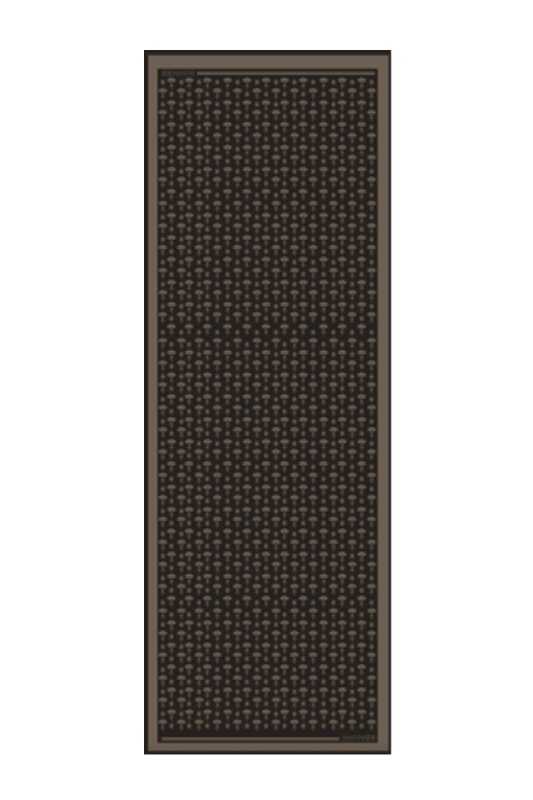 Karanfil Monogram Koyu Vizon İpek Şal 68x200