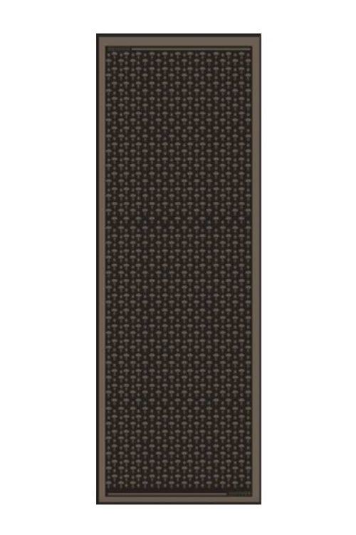 Karanfil Monogram Koyu Vizon İpek Şal 68x200