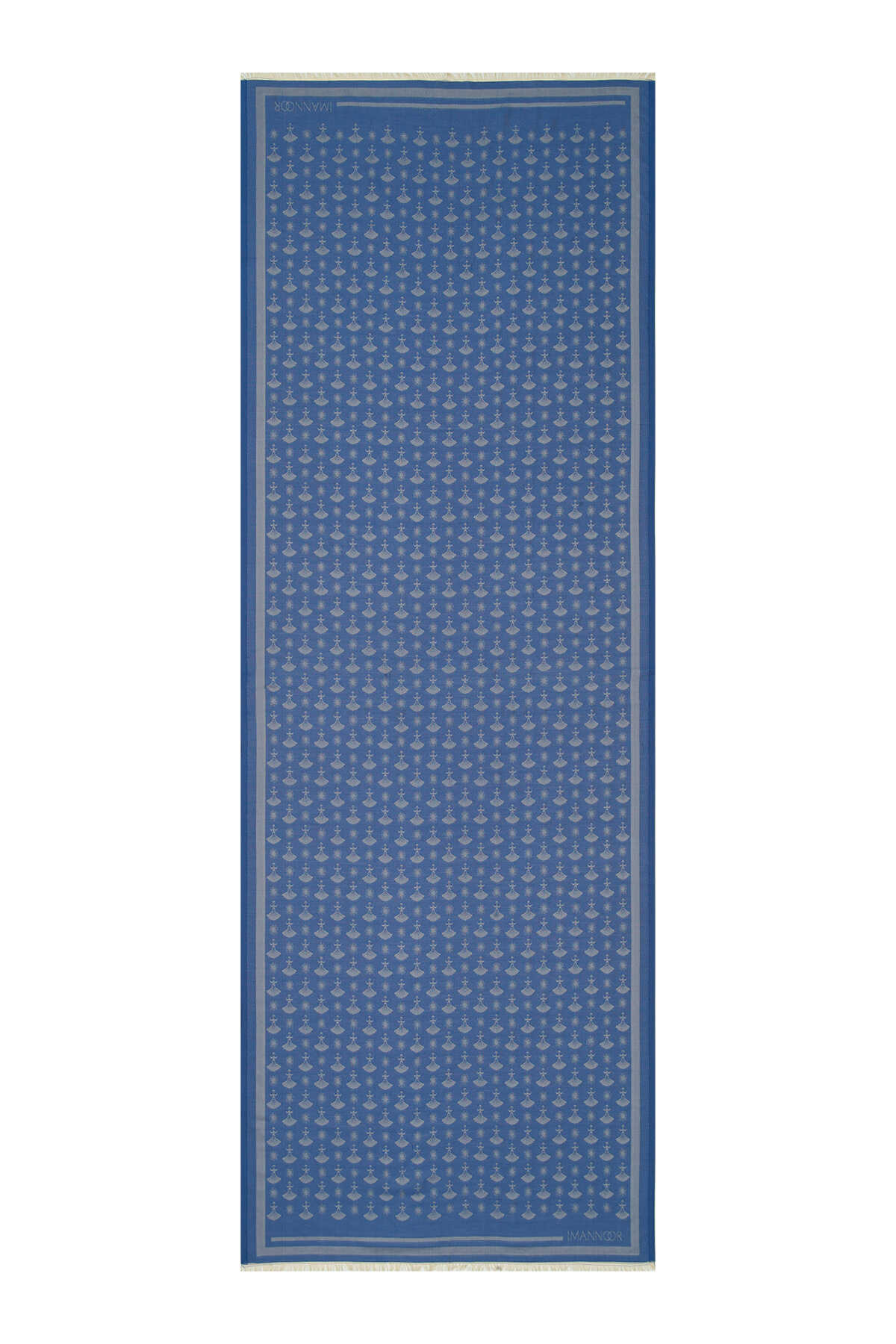 Karanfil Monogram Lacivert İpek Şal 70x200