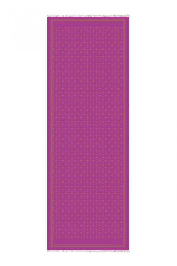 Karanfil Monogram Mor İpek Şal 68x200