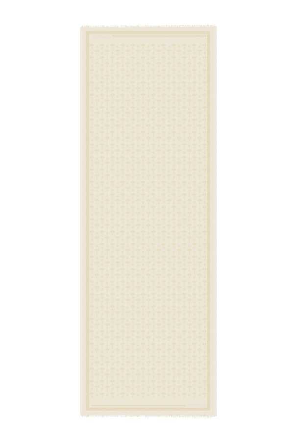 Karanfil Monogram Natural İpek Şal 68x200