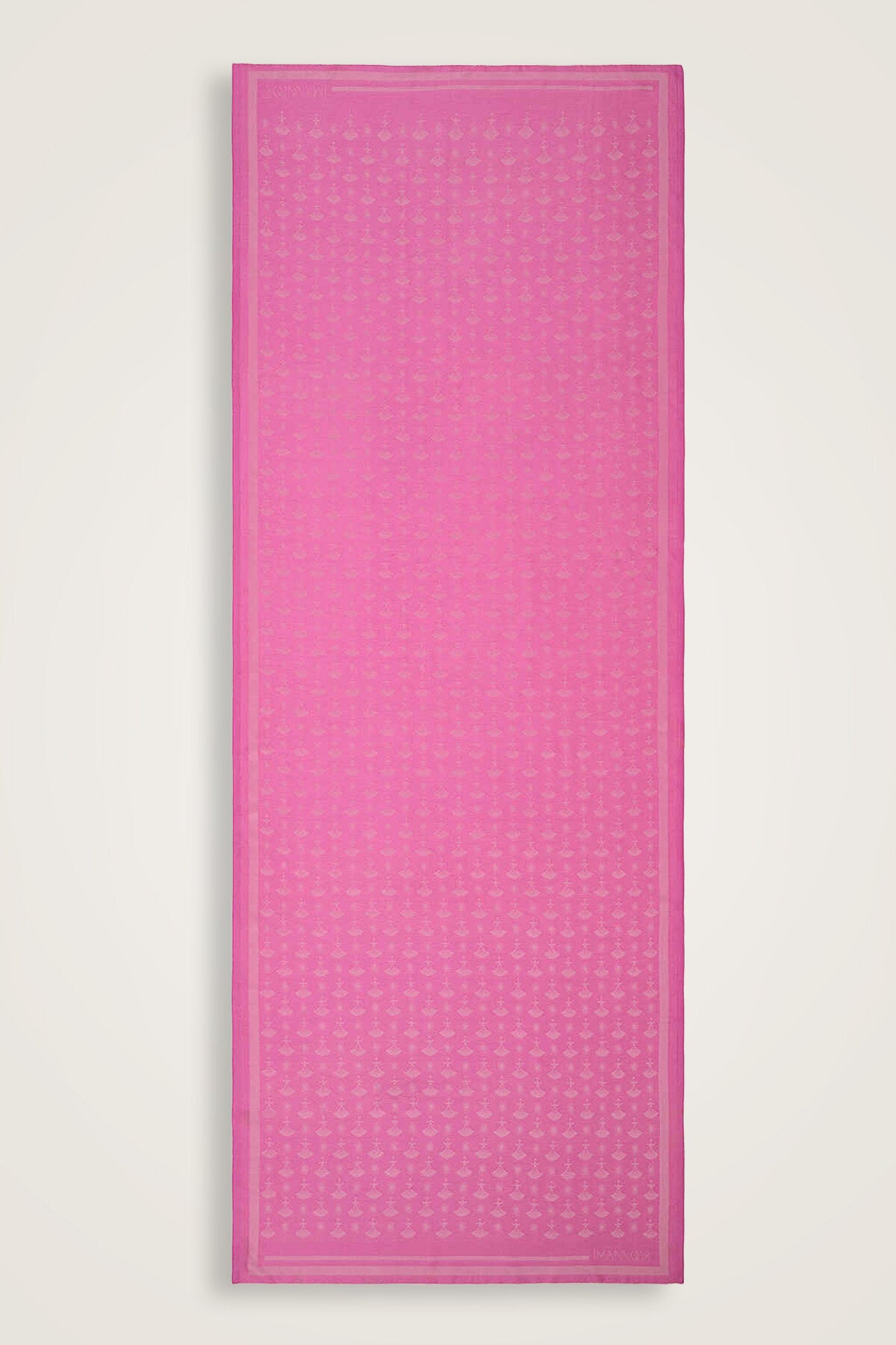 Karanfil Monogram Pembe İpek Şal 68x200