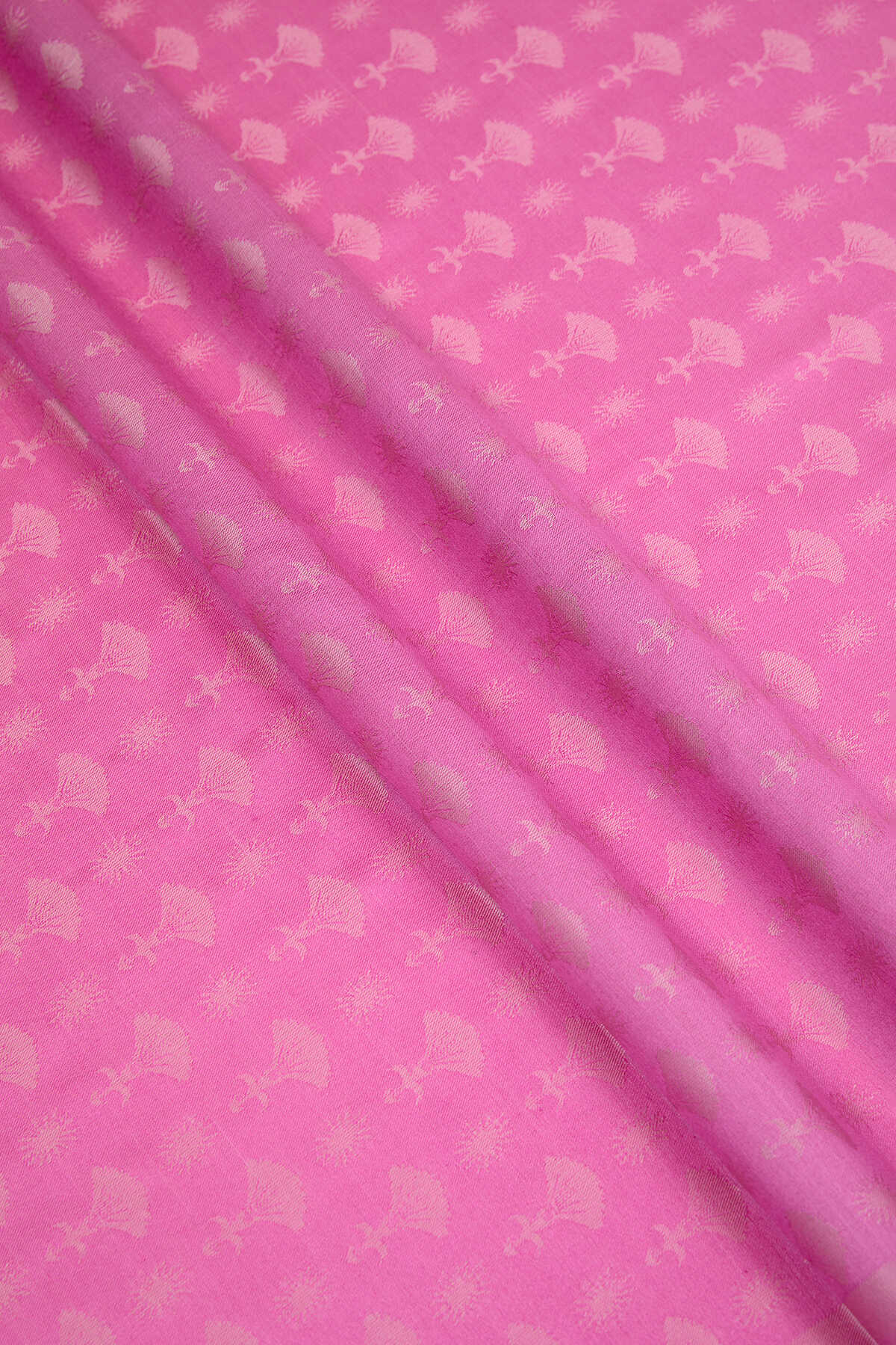 Karanfil Monogram Pembe İpek Şal 68x200