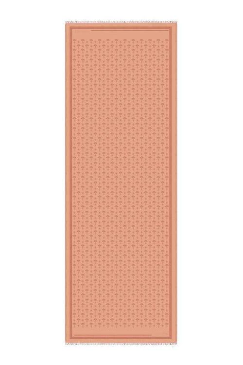 Karanfil Monogram Somon İpek Şal 68x200