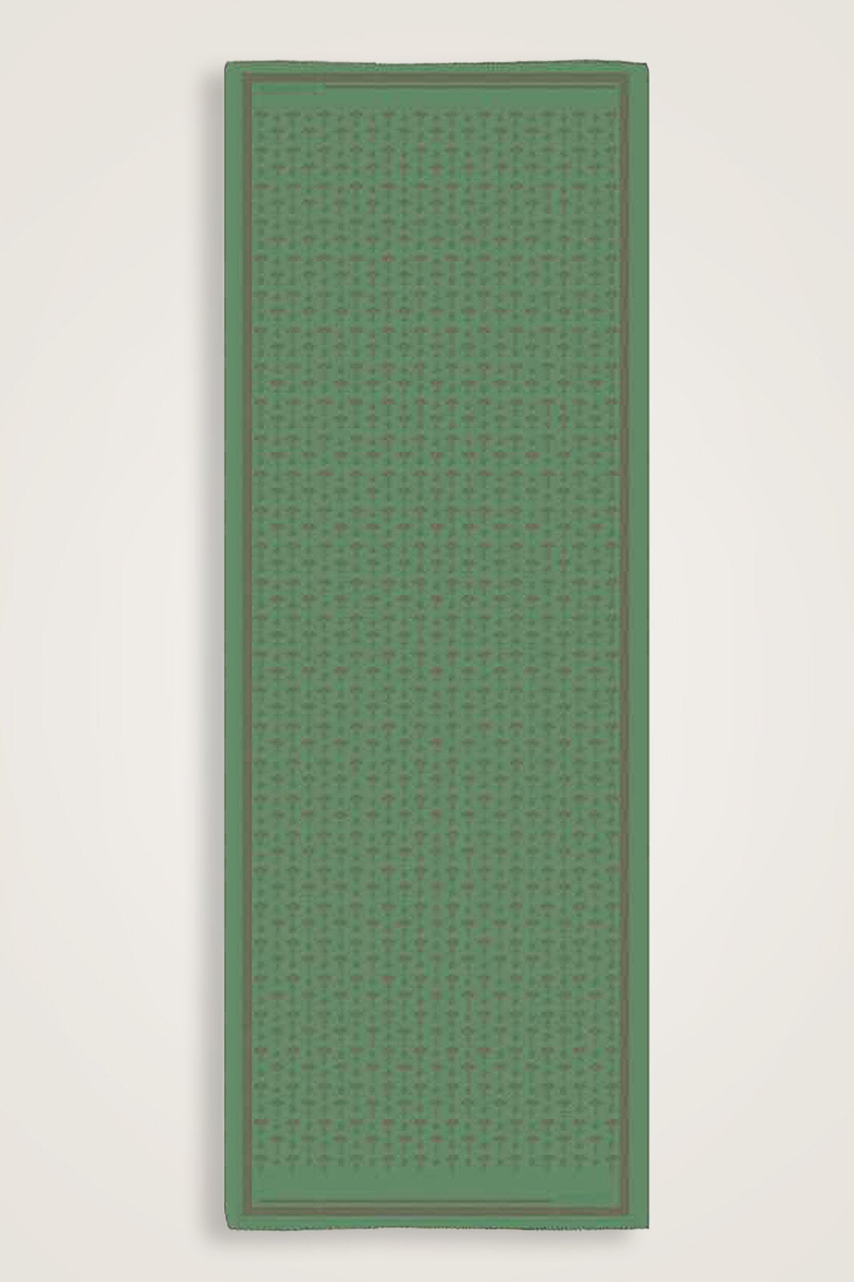 Karanfil Monogram Yeşil İpek Şal 68x200