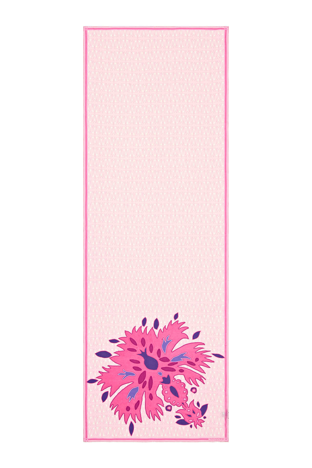 Karanfil-S Pembe Floş Viskon Şal 70x210