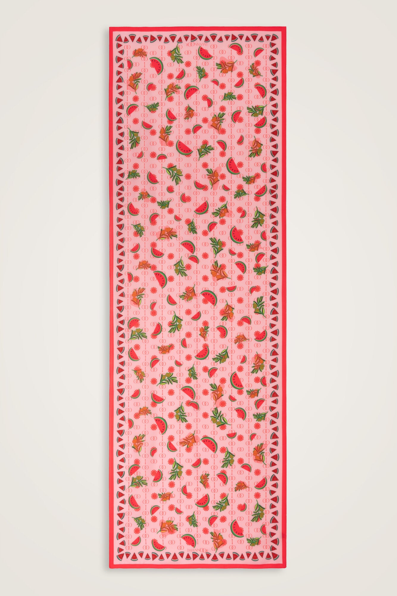 Karpuz Pembe Floş Viskon Şal 70x210