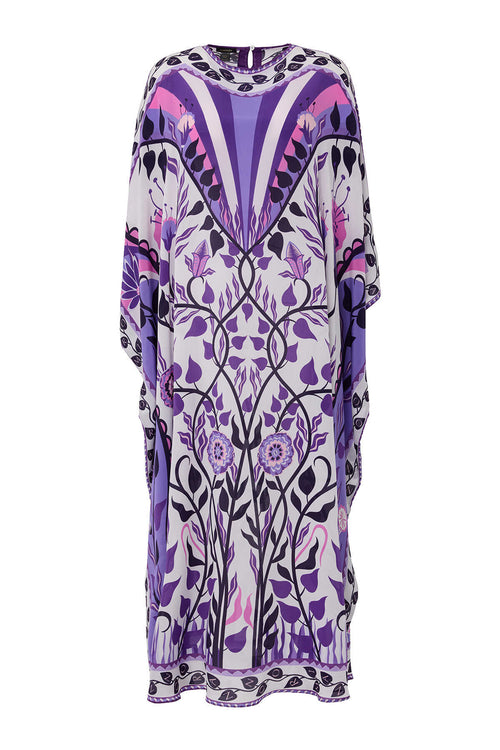 Kelebek Mor İpek Kaftan