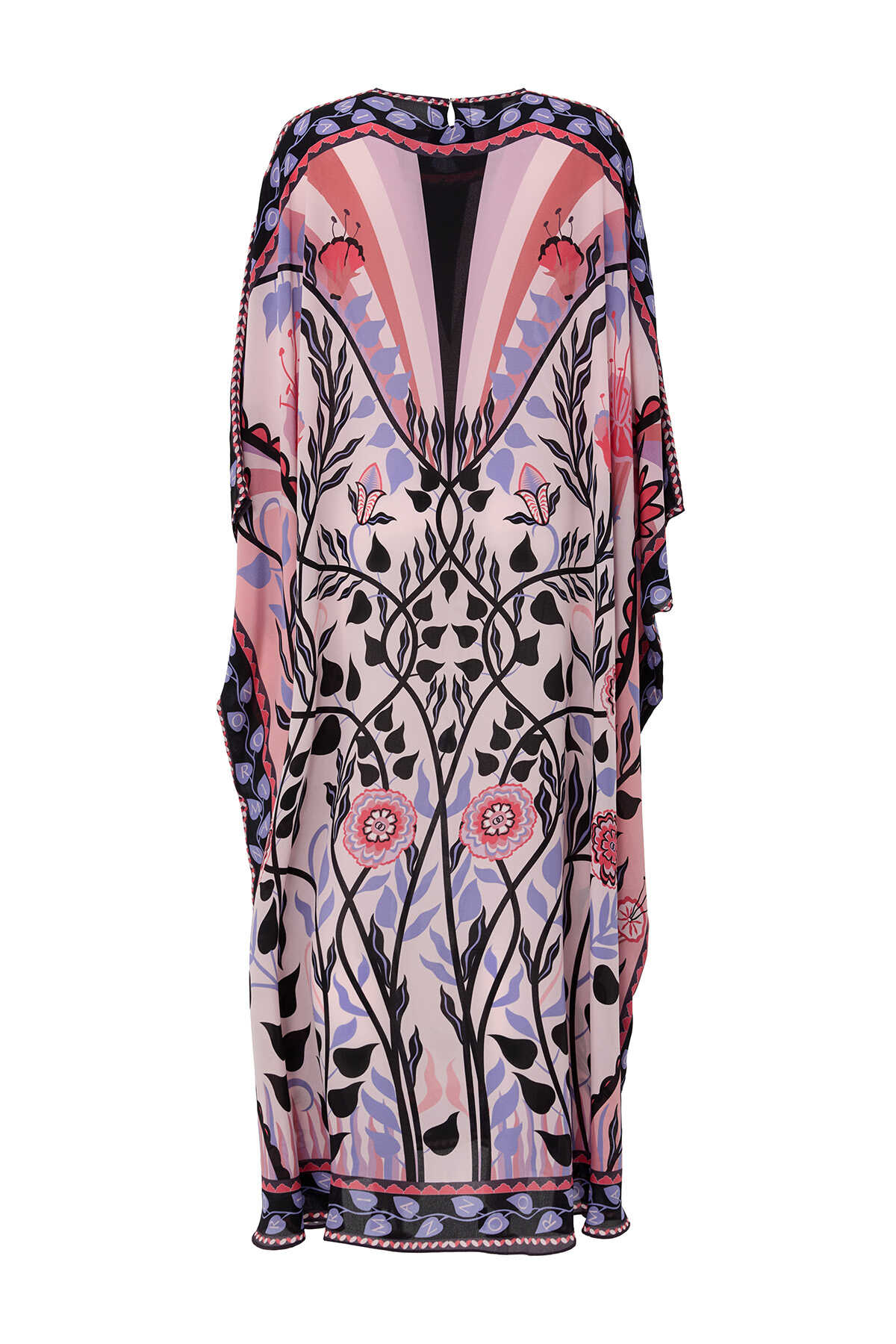 Kelebek Pembe İpek Kaftan