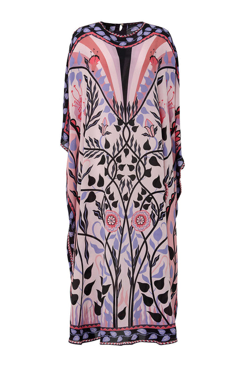 Kelebek Pembe İpek Kaftan