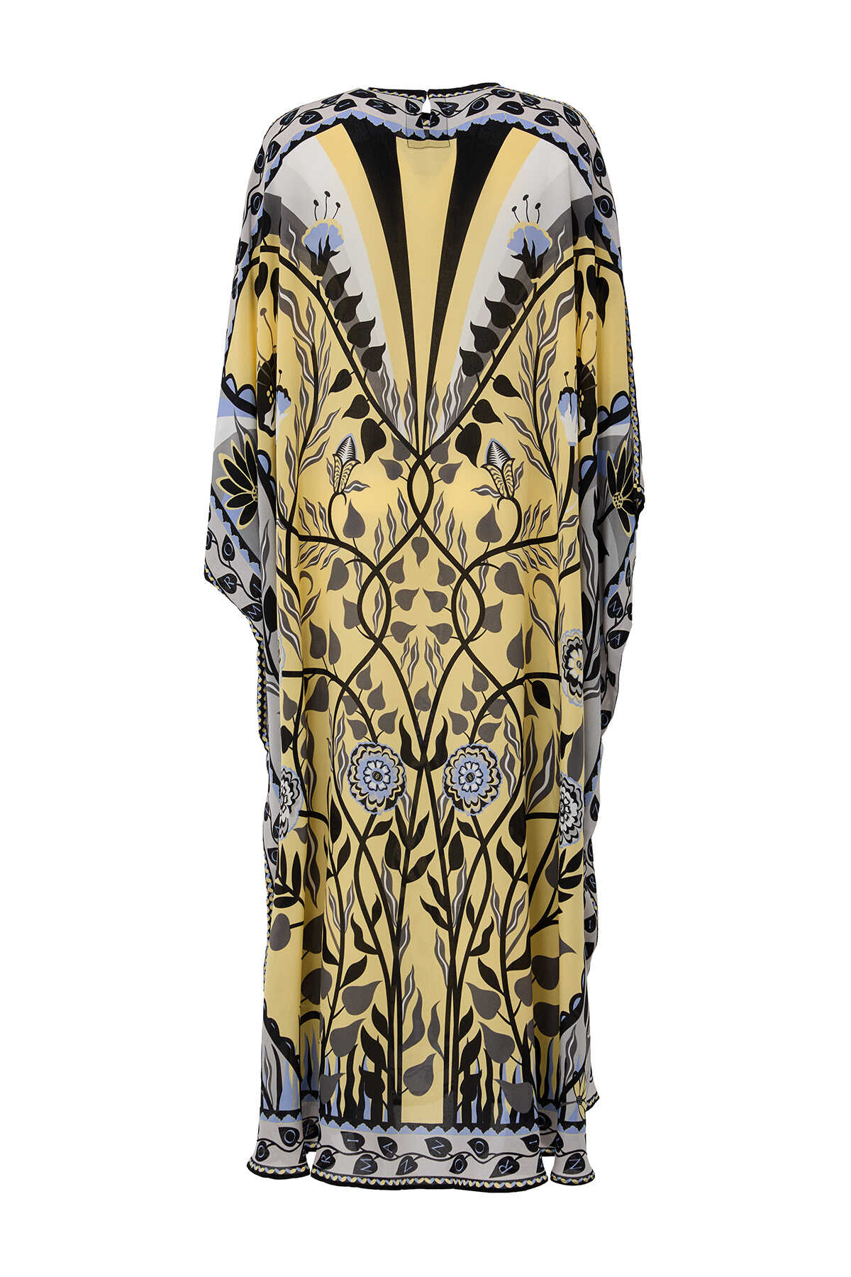 Kelebek Sarı İpek Kaftan